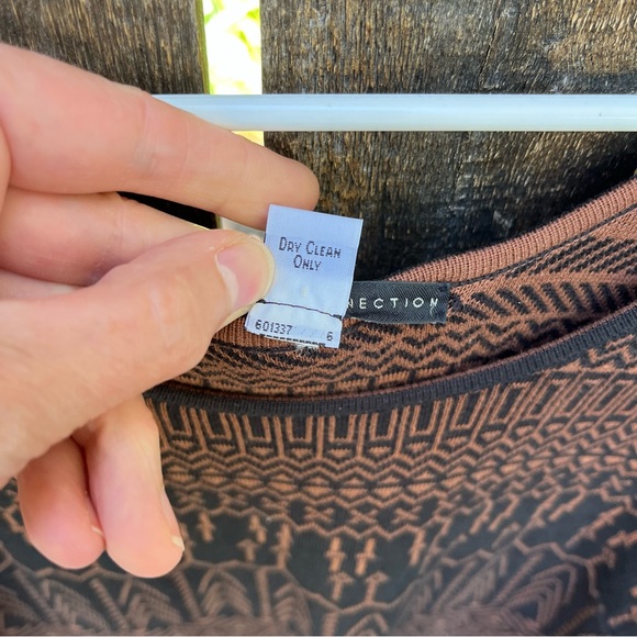 Peruvian Connection 100% Pima Cotton 3/4 Sleeve Sweater Dress Sz M - Picture 4 of 12